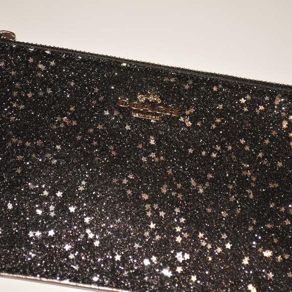 Coach Boxed Star Glitter Corner Zip Wristlet 5104 - Picture 8 of 9